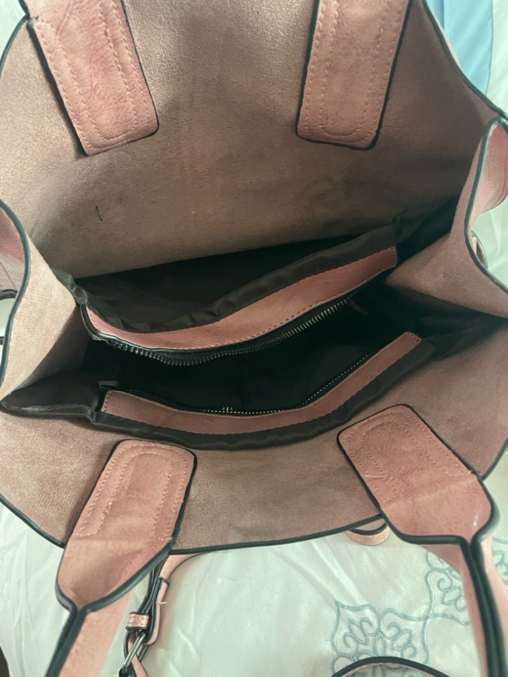 Women’s Pink Crossbody Tote Bag - Versatile Everyday Carry - Picture 3 of 6
